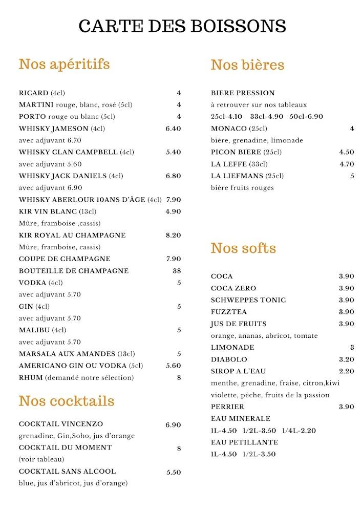 Le Sole Mio - Menu Image 1